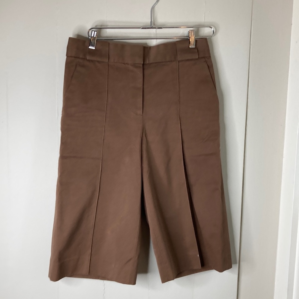 Marc jacobs vintage tailored brown twill Bermuda shorts culottes 8 so cute !